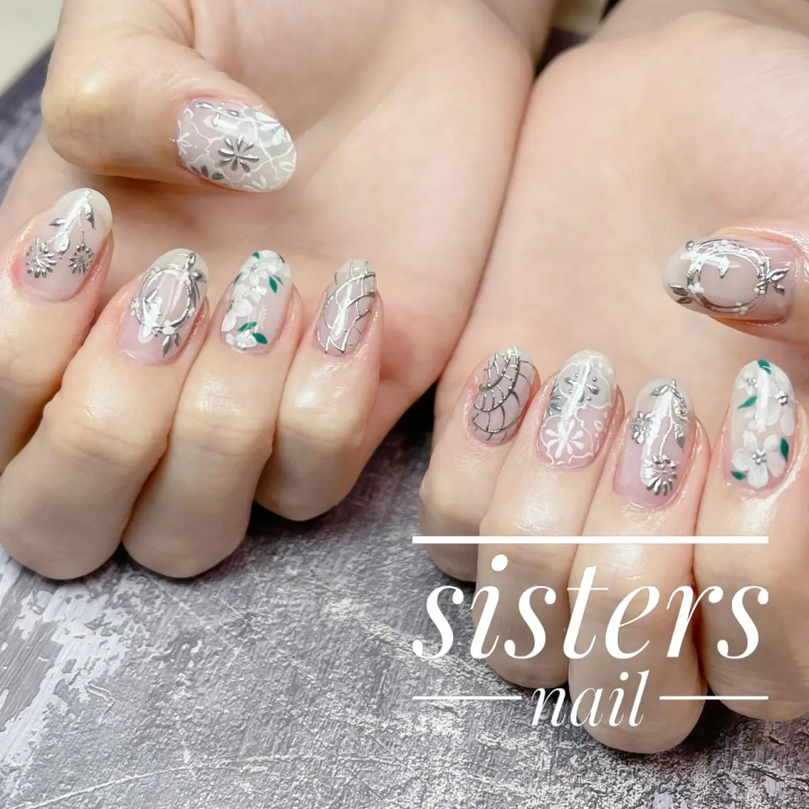 ネイル アートネイル ニュアンスネイル 夏ネイル sisters nail.fのネイルデザイン