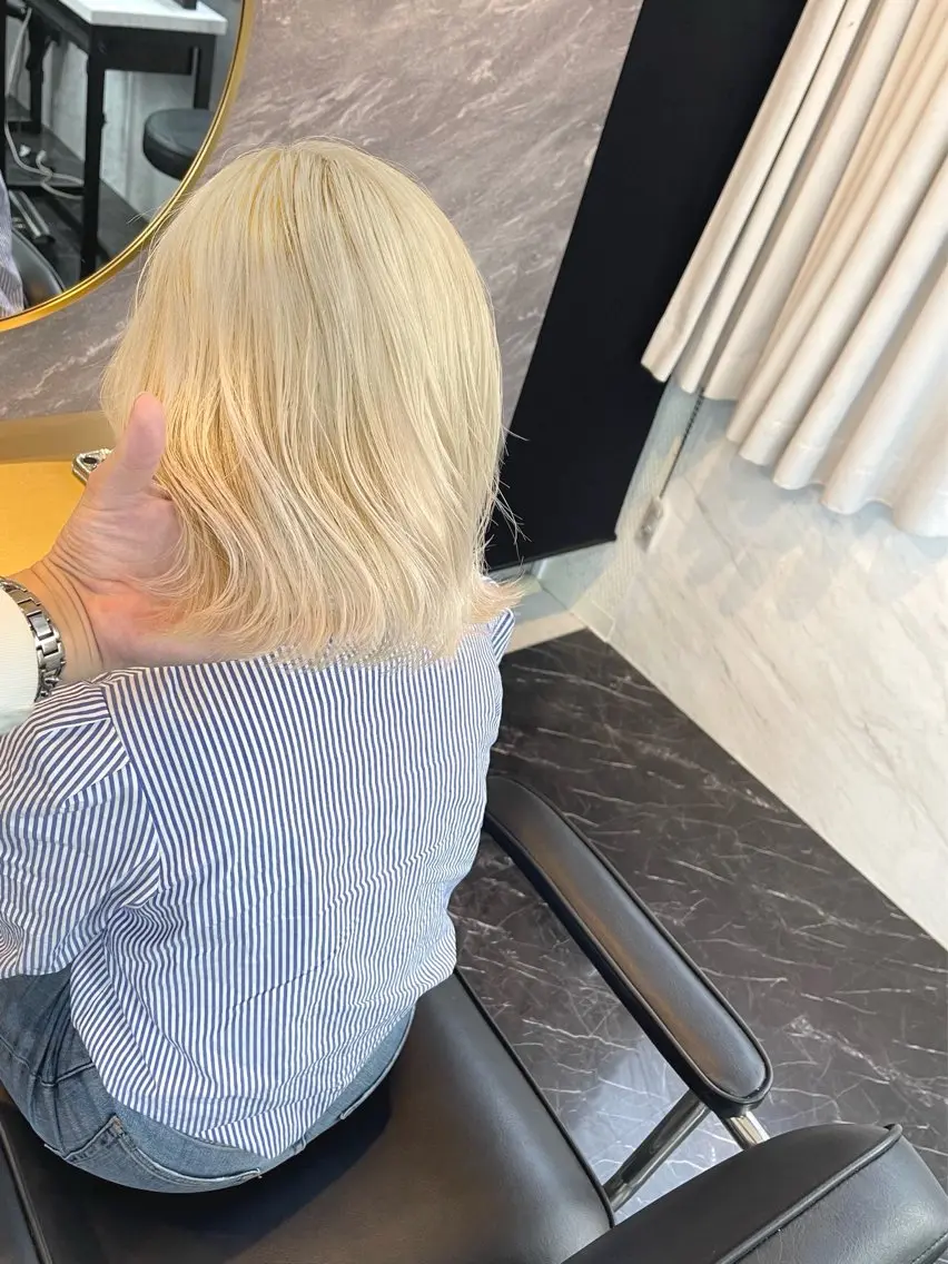 ミディアム カラー ヘアカラー トリートメント 髪質改善/堀江 ケアカラーtoshiのヘアスタイル