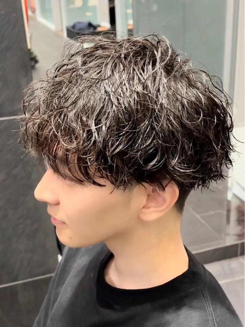 パーマ メンズ メンズパーマ 波巻きパーマ カット パーマ 大阪/豊中/ メンズパーマ/ちぇるのヘアスタイル