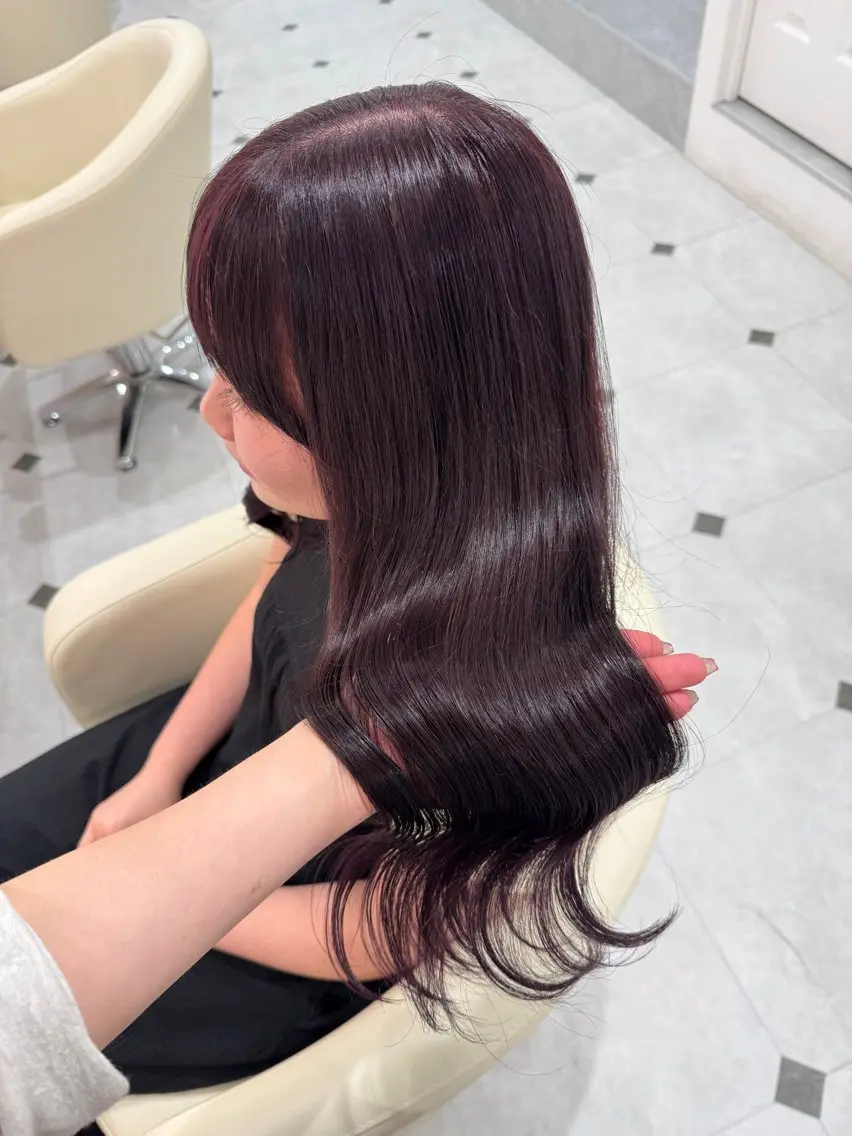 ロング カラー ブリーチ ラベンダーカラー ラベンダーピンク ブリーチなしカラー ピンクカラー ヘアカラー トリートメント 表参道/ハイトーン/ ブリーチ/みずは🎀のヘアスタイル