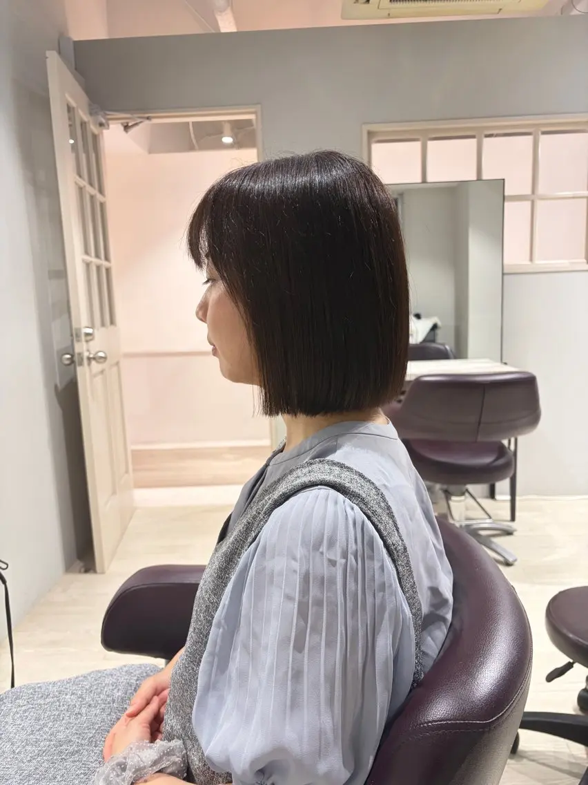 ショート 切りっぱなしボブ ボブ 光岡 玲遠のヘアスタイル