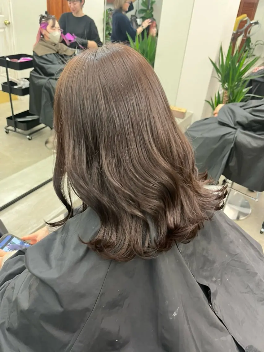 ミディアム ヘアカラー トリートメント 🌙透明感カラー ×カット リナ🌙のヘアスタイル