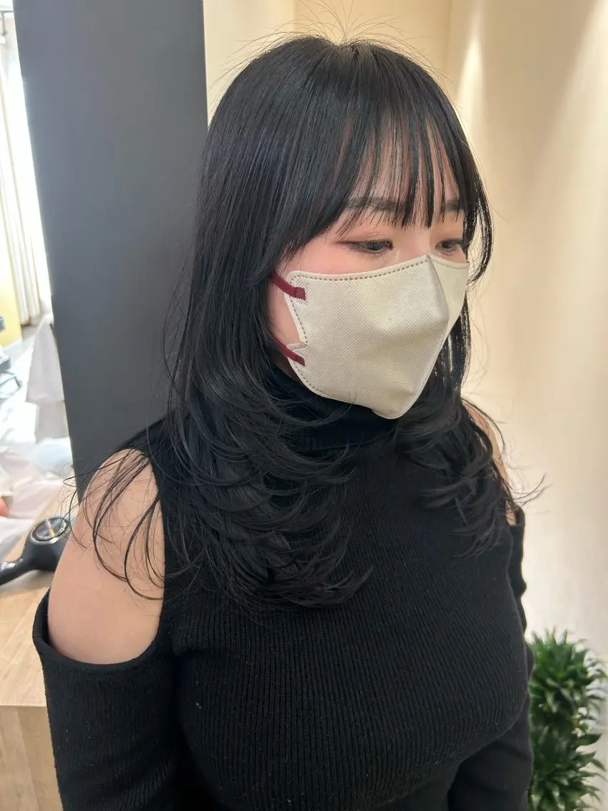 ロング カラー レイヤーカット hubhair レイヤー/透明感のヘアスタイル
