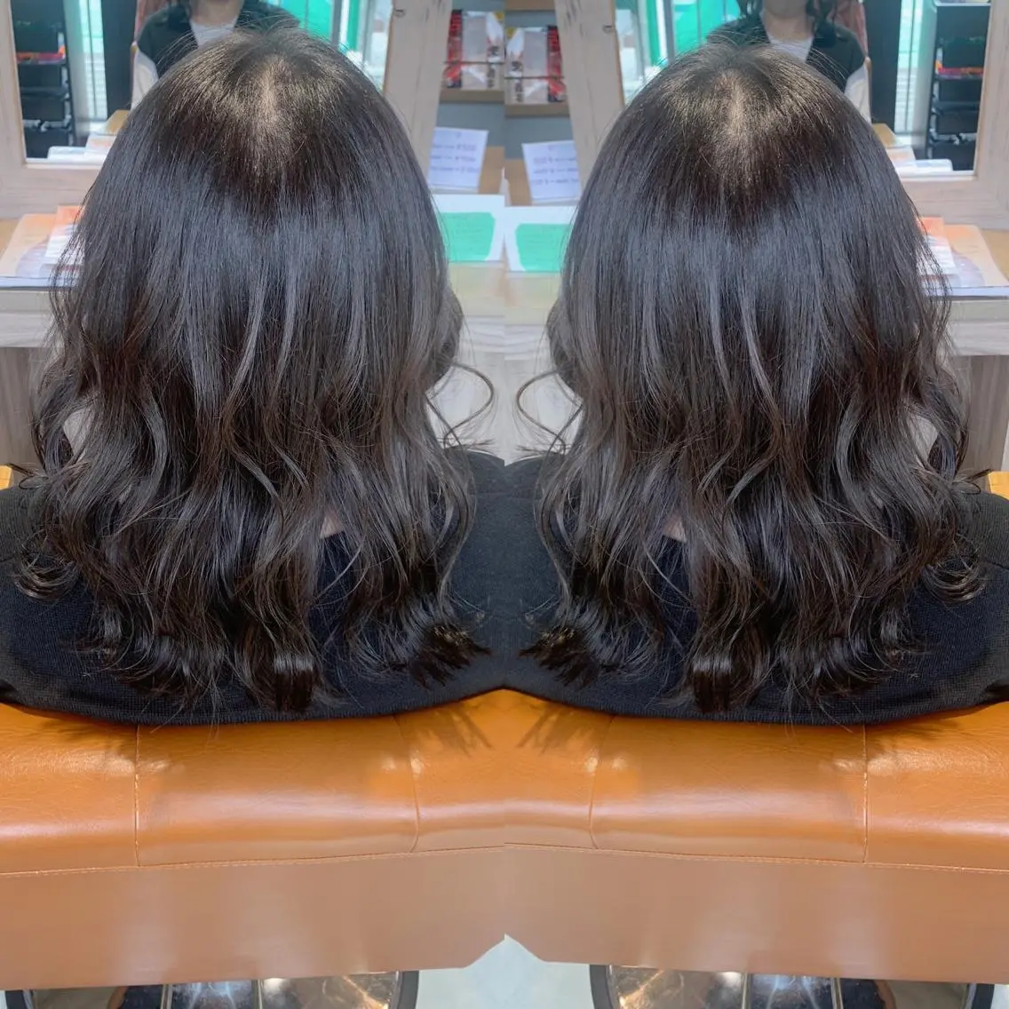 ミディアム カラー アッシュ オリーブアッシュ 韓国🇰🇷 ✂︎hair 内田愛のヘアスタイル