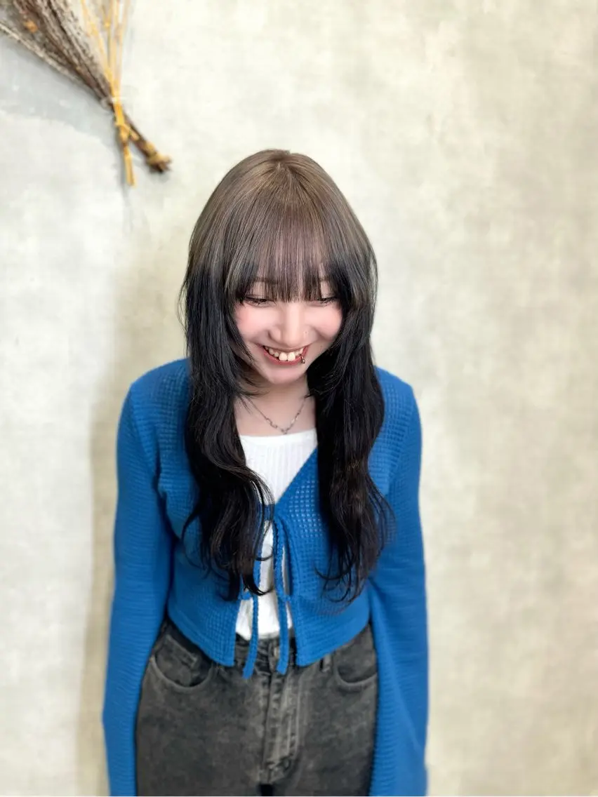 ロング カラー ダブルカラー エクステ ヘアカラー デザインカラー/ ジュンナのヘアスタイル