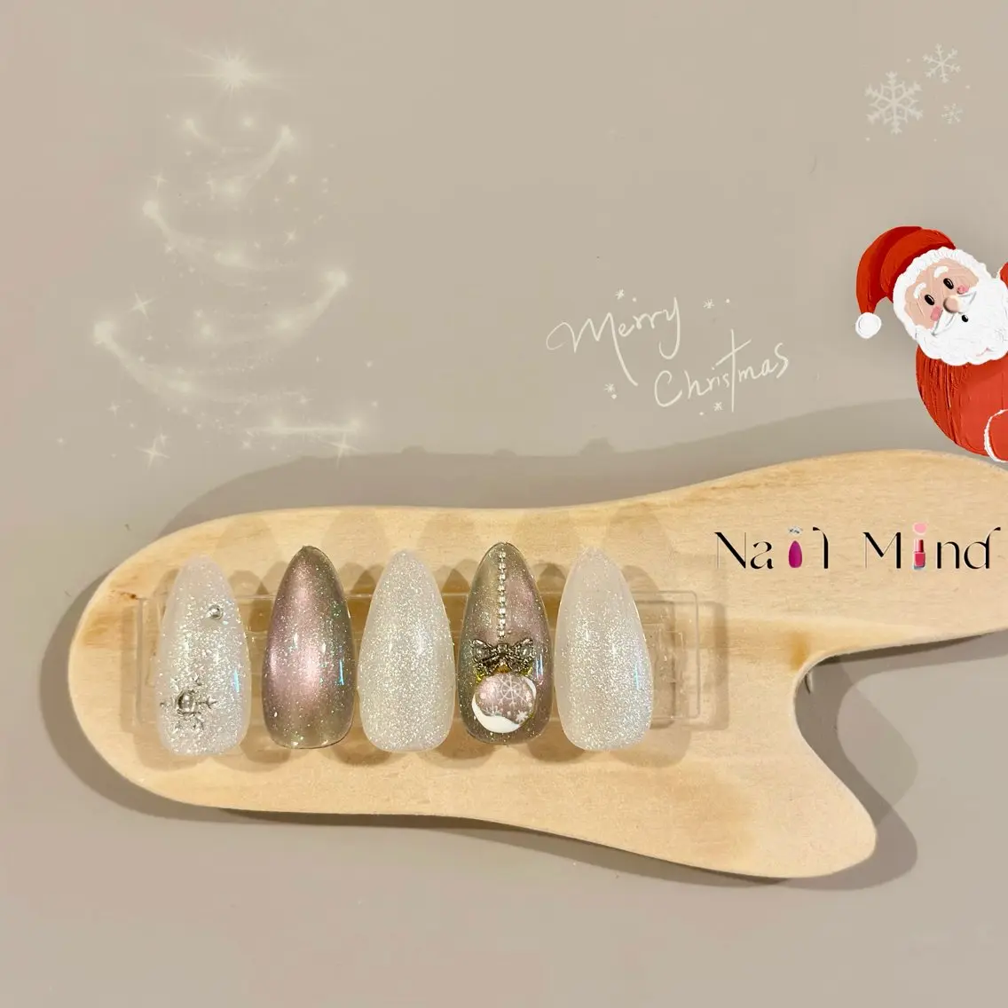 ネイル 冬ネイル クリスマス ハンドネイル Nail Mind Tokyoのネイルデザイン