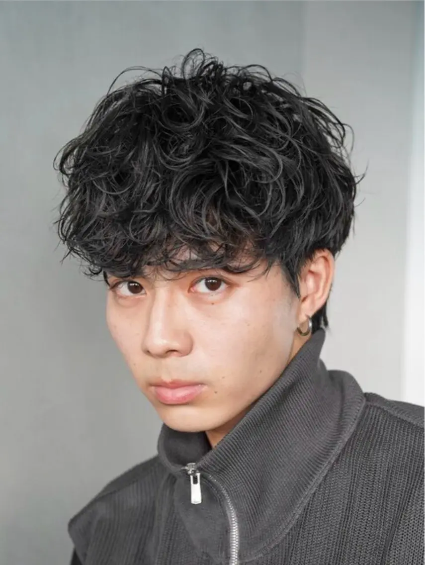 ショート パーマ メンズ メンズパーマ カット パーマ 名古屋栄パーマ/ fifth栄/秀虎のヘアスタイル