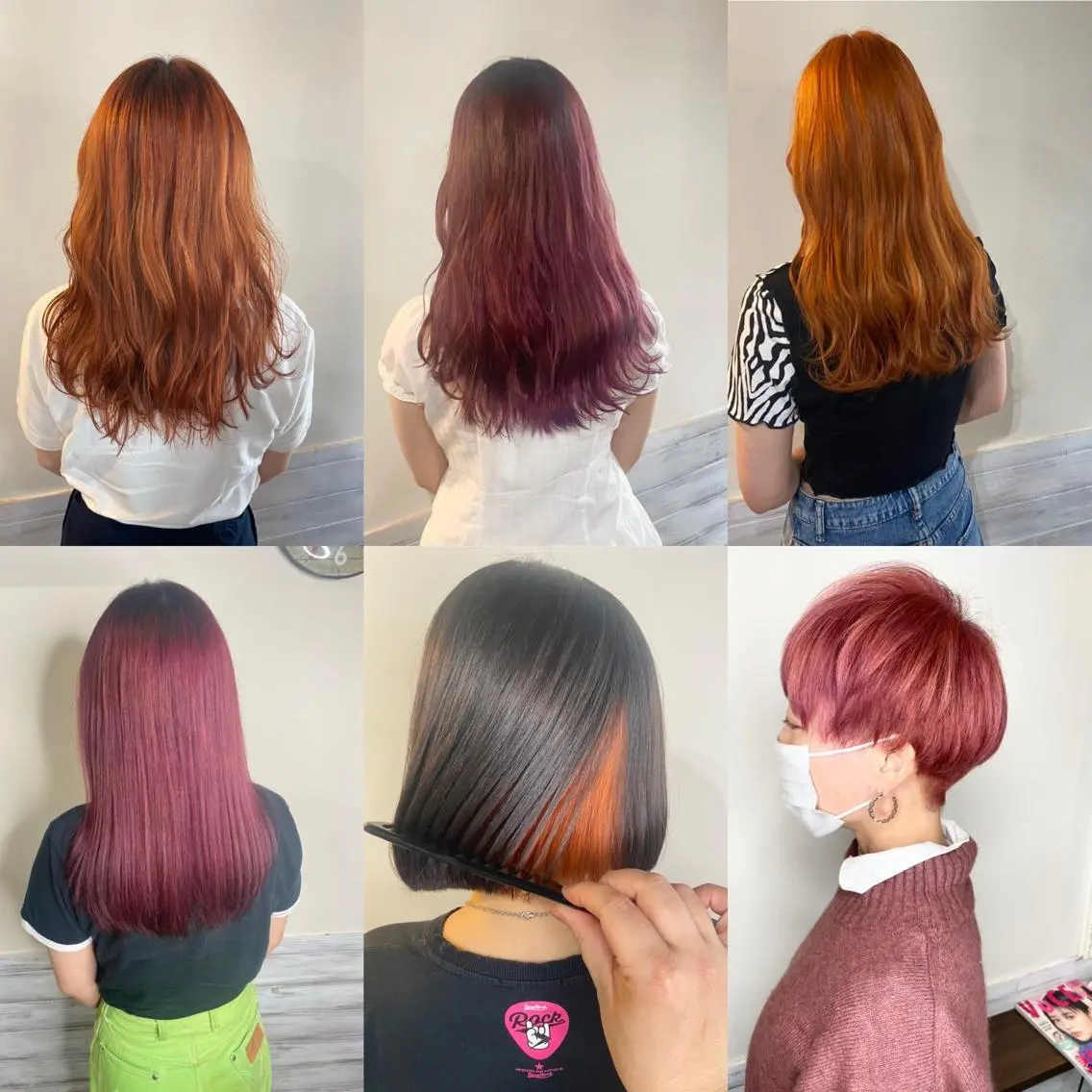 ミディアム カラー オレンジ ピンクカラー ヘアカラー オーナースタイリスト 奈須雄紀のヘアスタイル