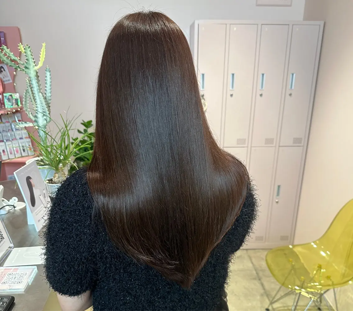 ロング カラー カット ヘアカラー トリートメント ブリーチなし透明感 🤍キム🩵のヘアスタイル