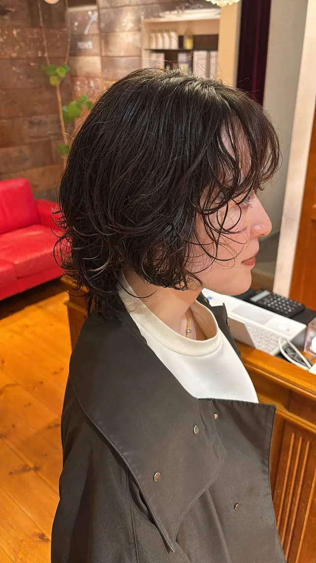 ショート パーマ 軍司 美夏のヘアスタイル