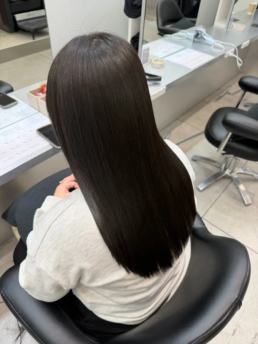 ロング カット 縮毛矯正 トリートメント 艶髪/縮毛矯正/ Core mikuaのヘアスタイル