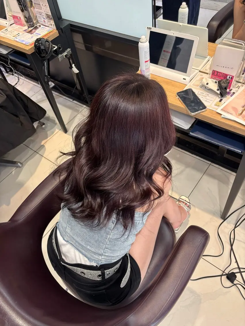 ミディアム カラー ヘアカラー 透明感ダブルカラー/ レイヤー💕miyuのヘアスタイル