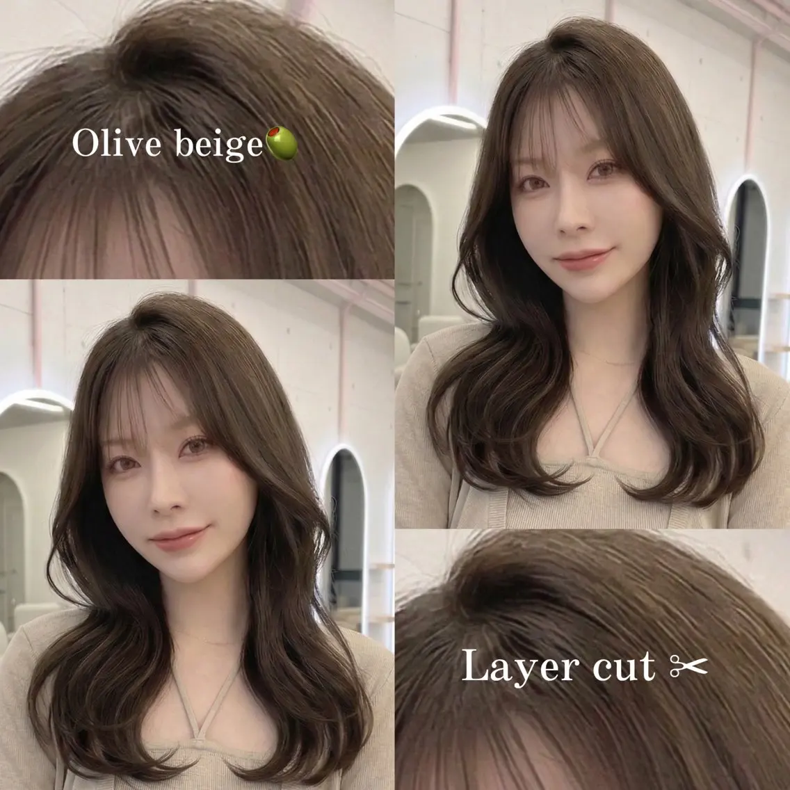 ✂️🎀小顔見え｜韓国風レイヤーカット＋うる艶トリートメント🪞💖の写真
