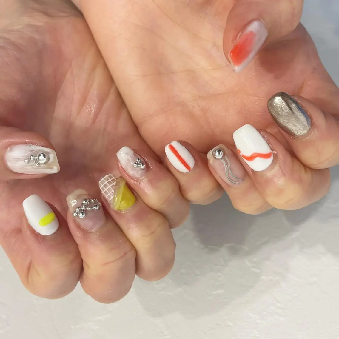 ネイル ハンドネイル Sea  nail by emaのネイルデザイン
