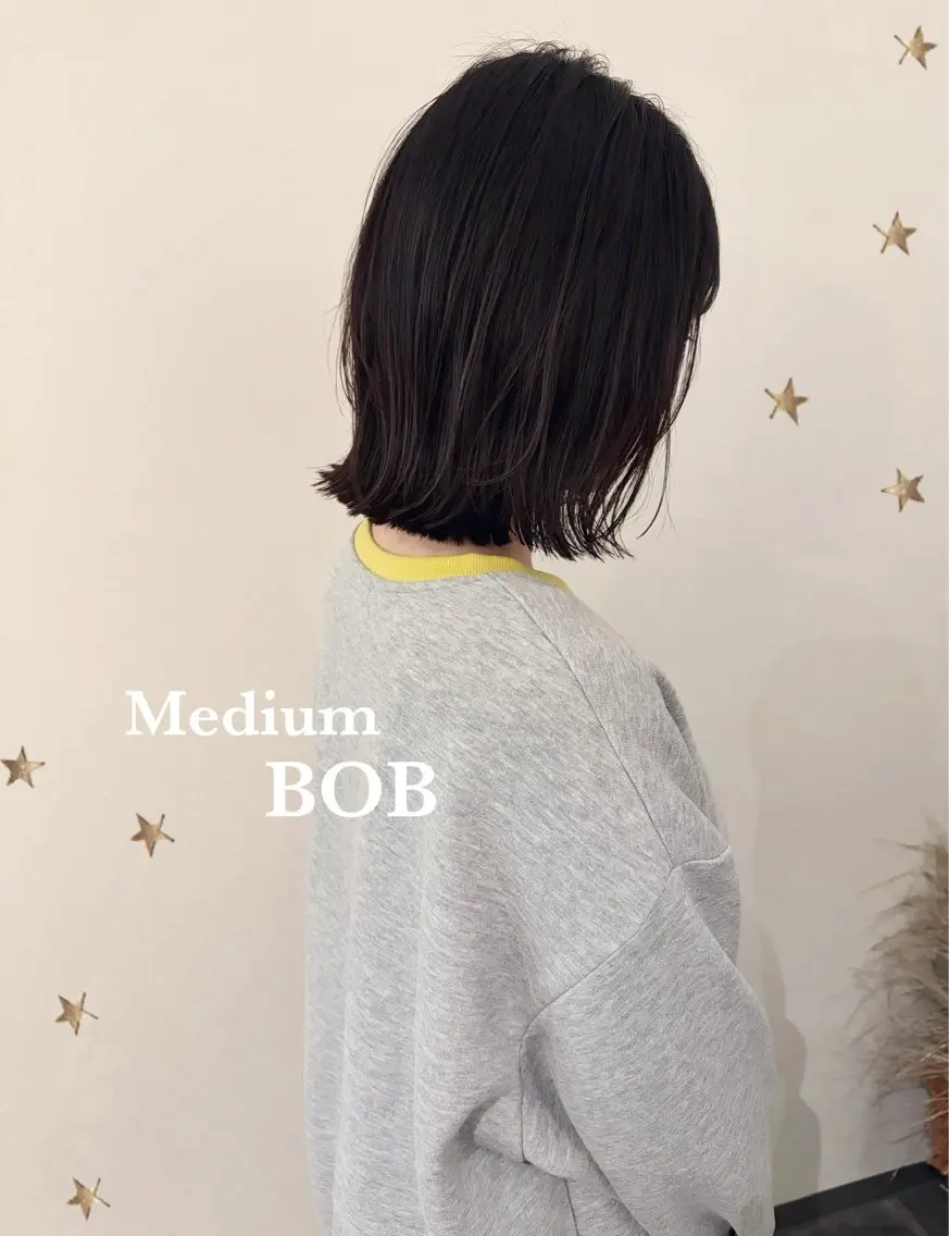 ミディアム カラー カット ヘアカラー 市川 千夏のヘアスタイル