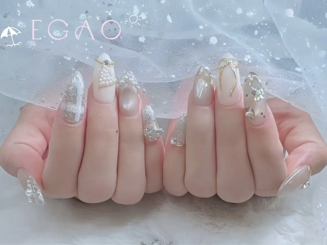ネイル アートネイル フットネイル フレンチネイル ジェルネイル グラデーション ハンドネイル EGAO NAIL 錦糸町店のネイルデザイン