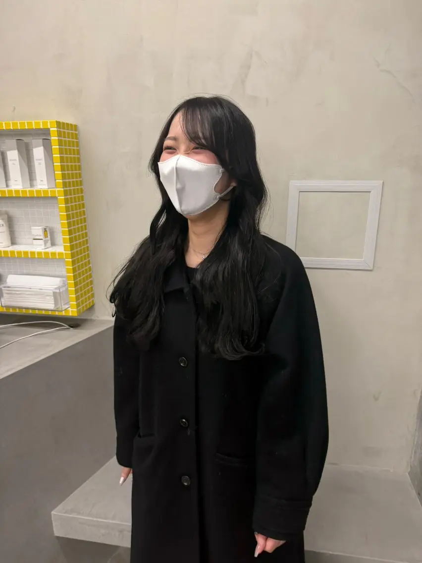 ロング ロングレイヤー アッシュ 顔周りカット 韓国風ヘア レイヤーカット カット ヘアカラー トリートメント 誰より丁寧なカット/ 小林輝/レイヤーのヘアスタイル