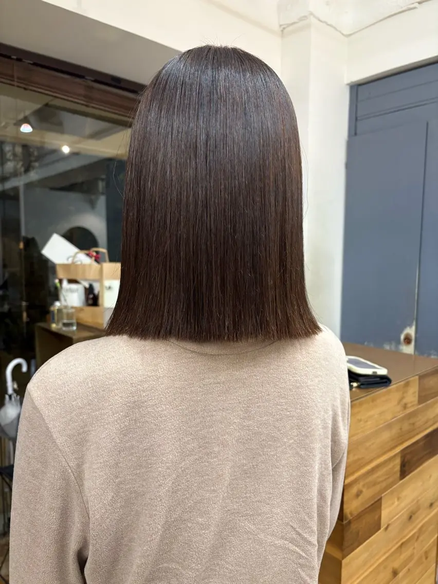 セミロング 大阪デザインカラー/ カットモデル募集中のヘアスタイル