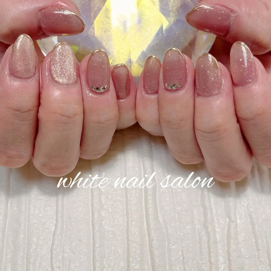 ネイル フットネイル ラメ(グリッター) 持ち込み ハンドネイル white nail salonのネイルデザイン