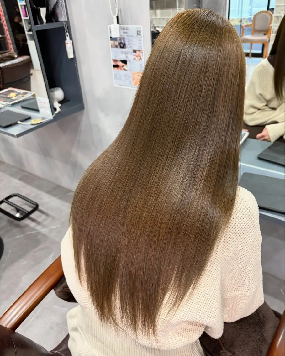 【最高級髪質改善✨】髪質改善ケアカラー+髪質改善トリートメントの写真