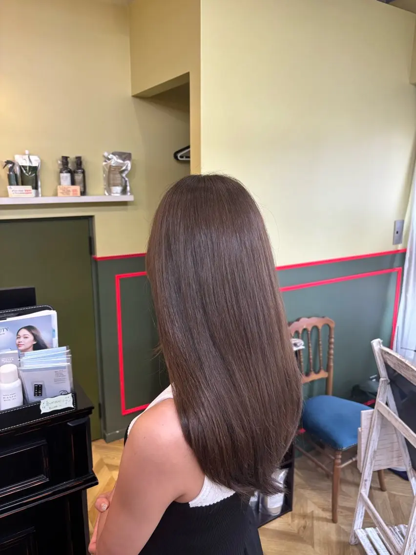 ロング カラー ベージュカラー オリーブベージュ トリートメント カット ヘアカラー ショート/カラー /メンズヘア/魁人のヘアスタイル