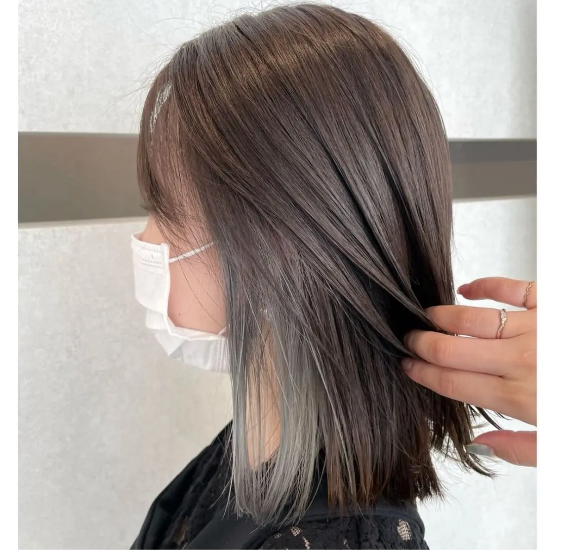ミディアム カラー ヘアアレンジ 梅田美容室 高山アヤのヘアスタイル