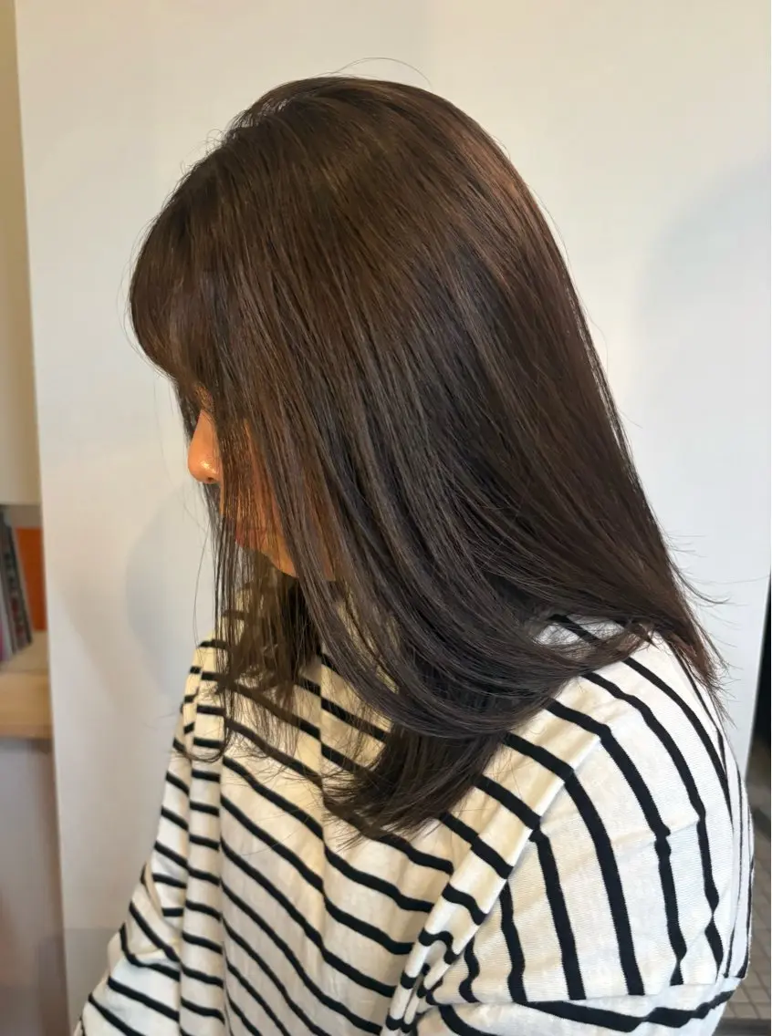 ミディアム カラー 透明感カラー kii｜ ゆきな｜福岡美容室のヘアスタイル
