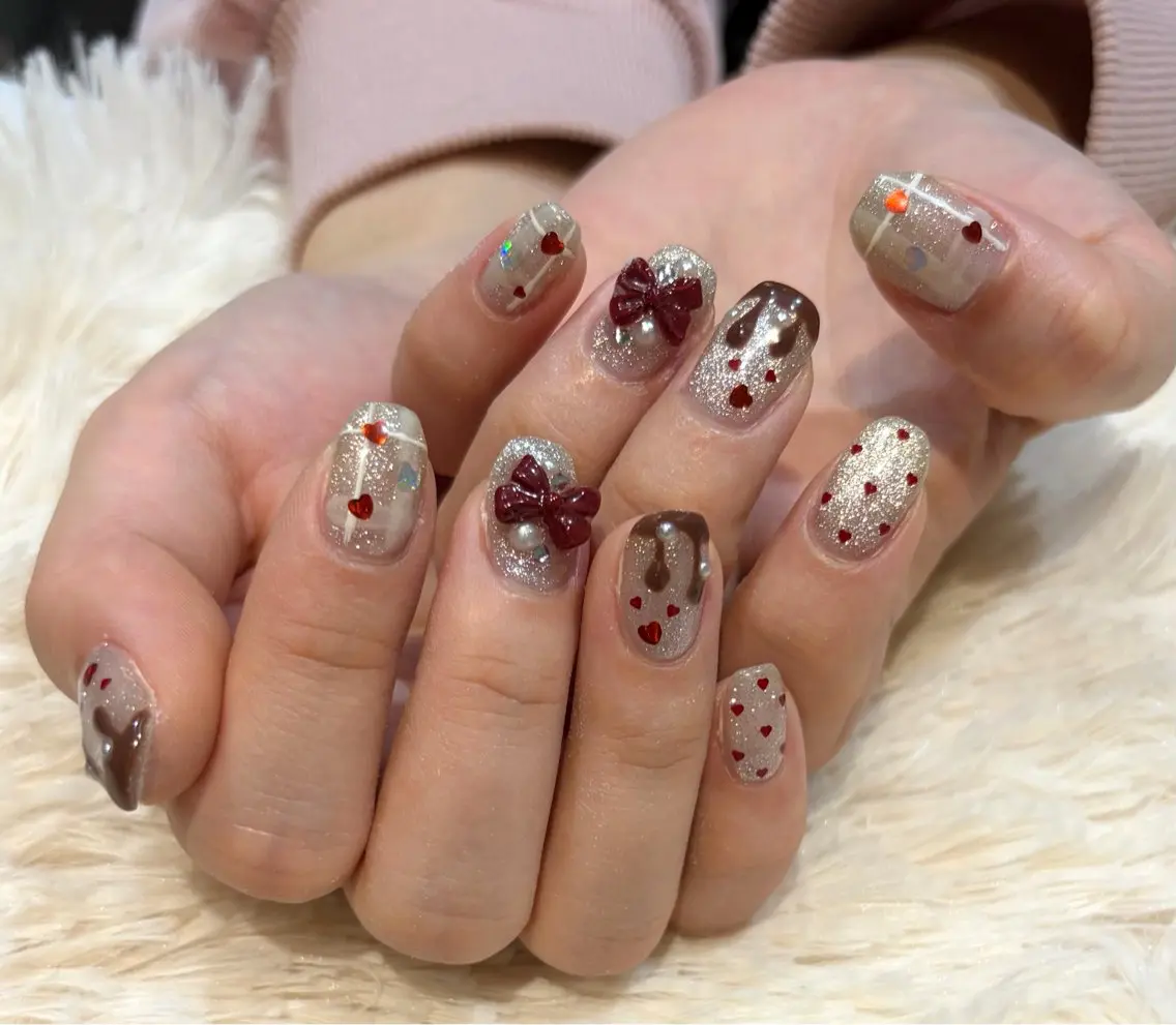 ネイル ハンドネイル plus j ゆう˚ʚ♡ɞ˚のネイルデザイン