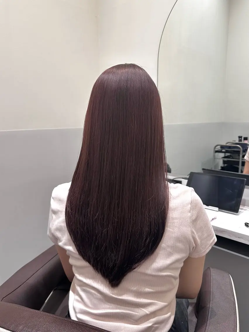 セミロング カラー ブリーチ ラベンダーカラー ブリーチなしカラー ピンクカラー ピンクラベンダー カット ヘアカラー トリートメント 矢野 晃平のヘアスタイル