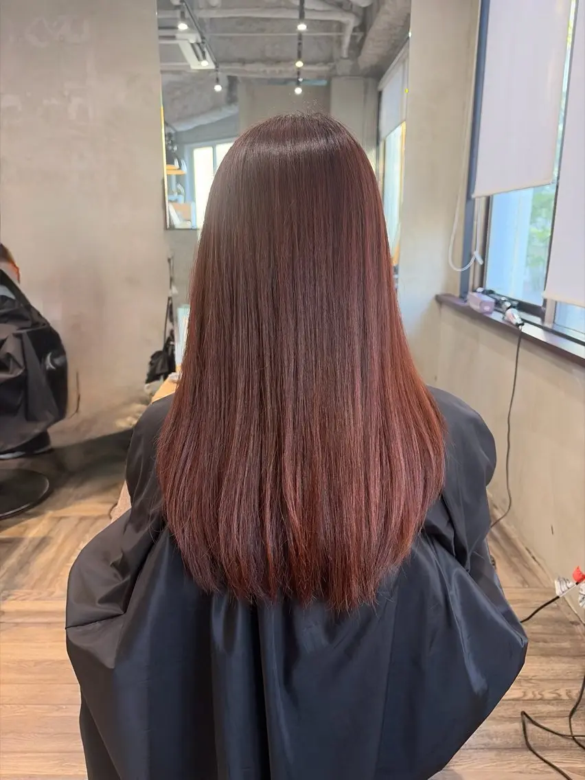 カラー ブラウンカラー ピンクカラー ヘアカラー La fith 新田のヘアスタイル