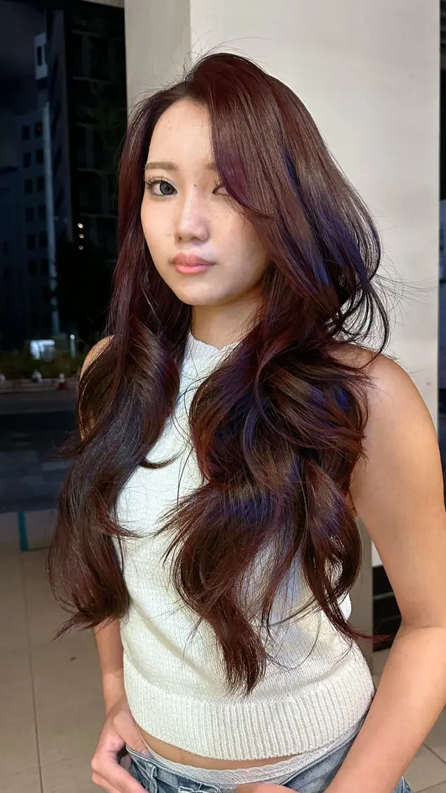 ロング 岩田 紗奈のヘアスタイル