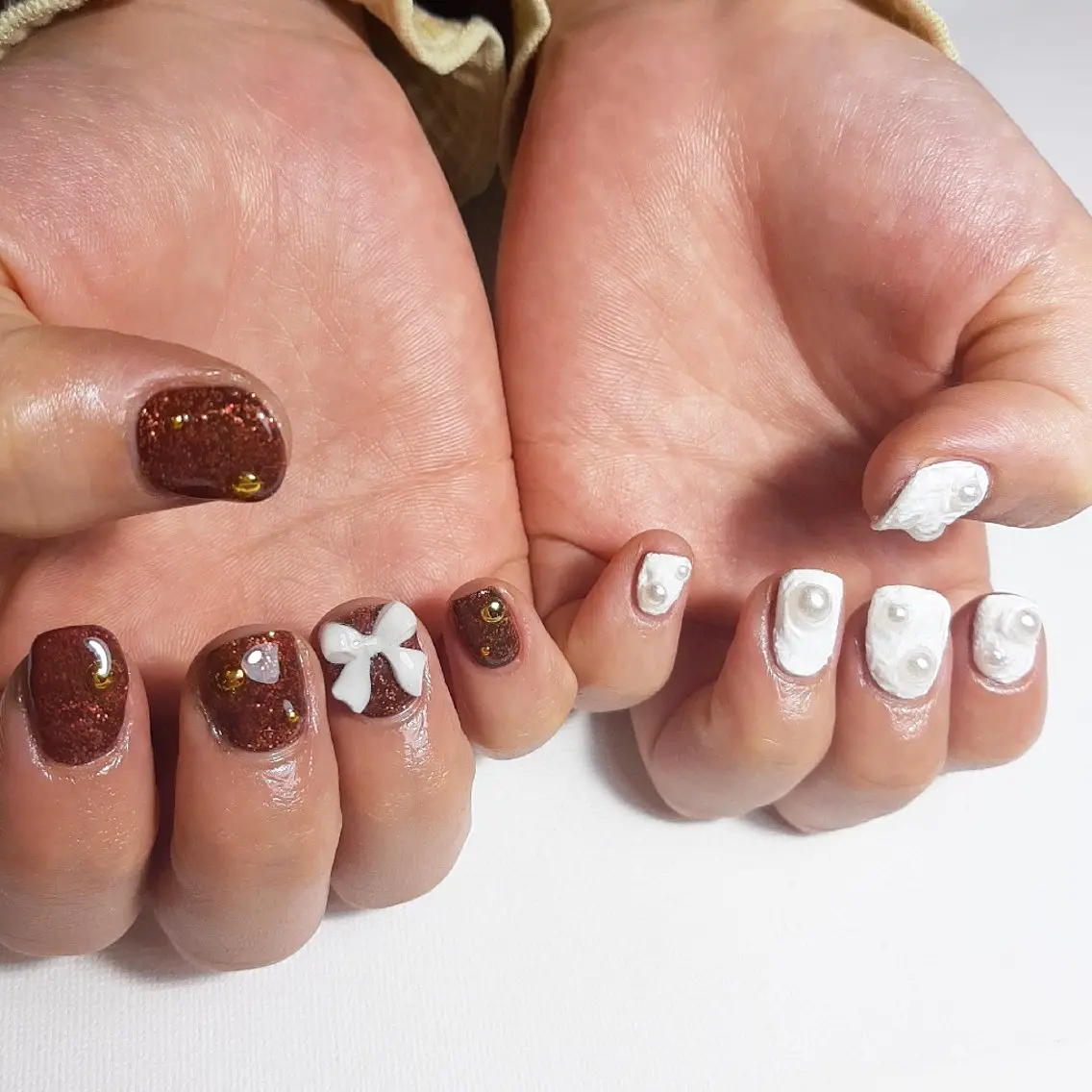 ネイル ジェルネイル 持ち込み ショートネイル 冬ネイル クリスマス owlnail /持込みデザイン専門のネイルデザイン