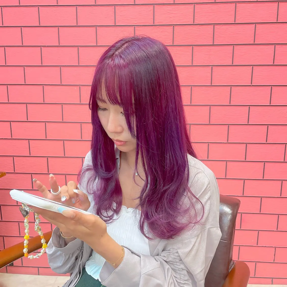 ロング カラー バレイヤージュ ブリーチ ケアブリーチ ダブルカラー イヤリングカラー ヘアカラー トリートメント ブリーチの神 KYONのその他イメージ