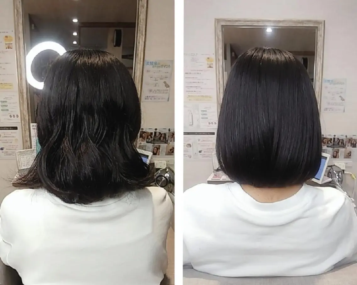 ミディアム 髪質改善 縮毛矯正 トリートメント kijima ricoのヘアスタイル
