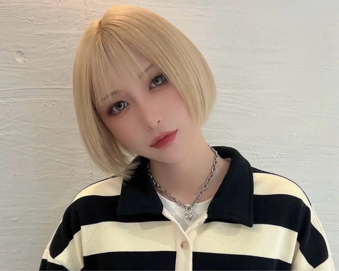 ショート カラー メンズ メンズブリーチ メンズハイトーン ブリーチ デザインカラー ハイトーンカラー 冨永 雄大のヘアスタイル