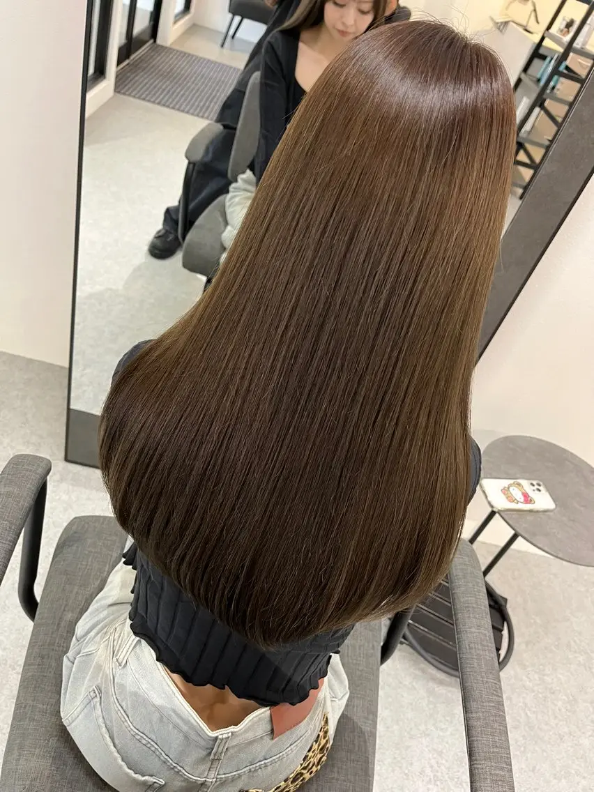 ロング カラー アッシュ アッシュグレー アッシュグレージュ ブリーチ グレージュ カット ヘアカラー 浜松街中/駐車場有 マンツーマン小畑翔平のヘアスタイル