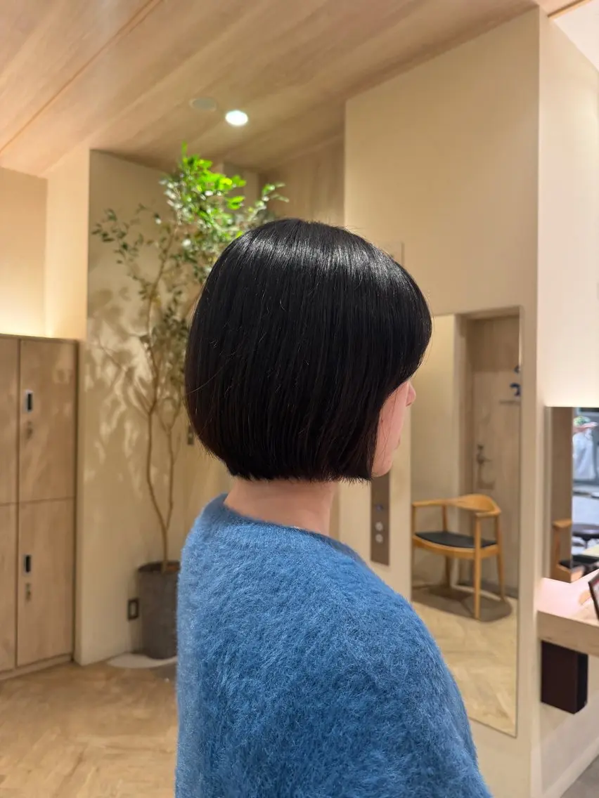 ショート 大山杏奈/ショート ボブ/カットモデルのヘアスタイル