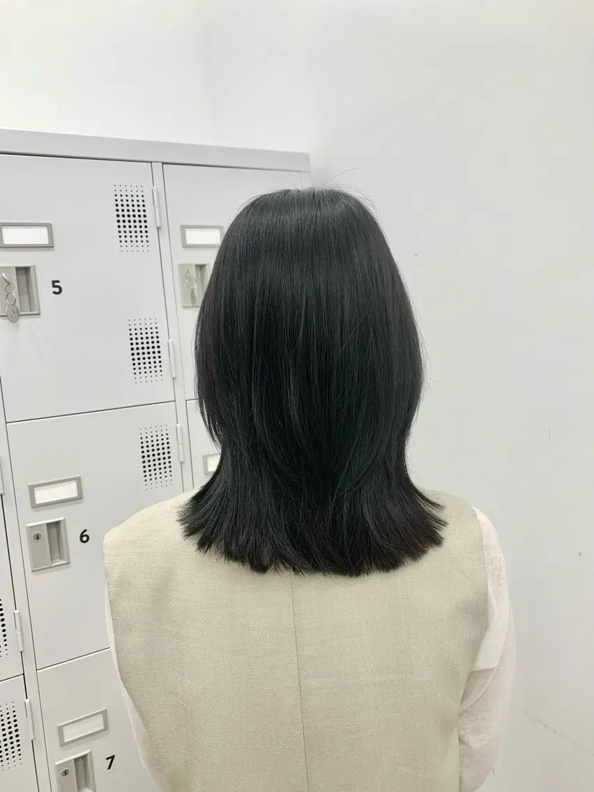 ミディアム カラー 黒髪 カット ヘアカラー ヘッドスパ 本格ヘッドスパ🌿 ×ヘア 佐藤のヘアスタイル