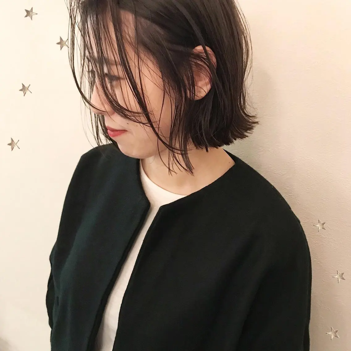 ミディアム カラー 市川 千夏のヘアスタイル