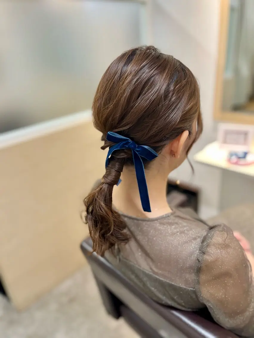 ヘアアレンジ ポニーテール 似合わせヘアメイク 💐オダギリチアキのヘアスタイル