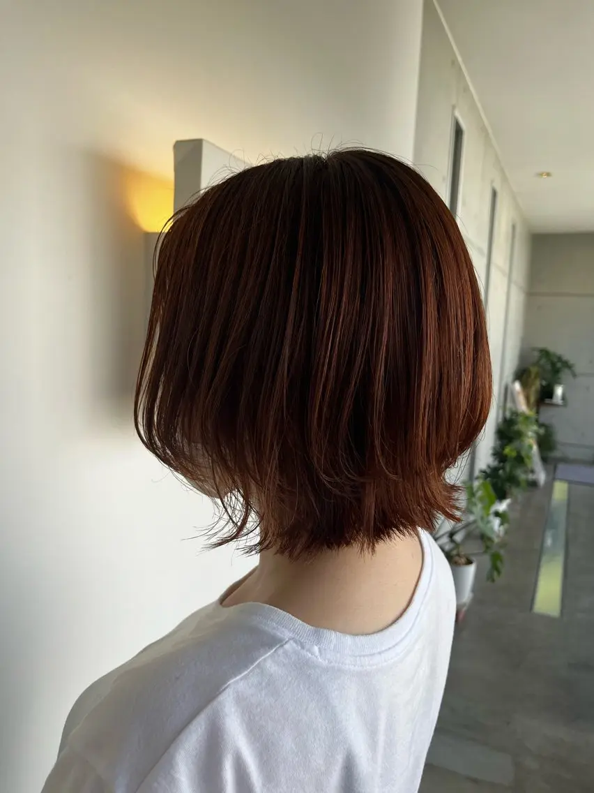 ミディアム ウルフカット おせ ちさとのヘアスタイル