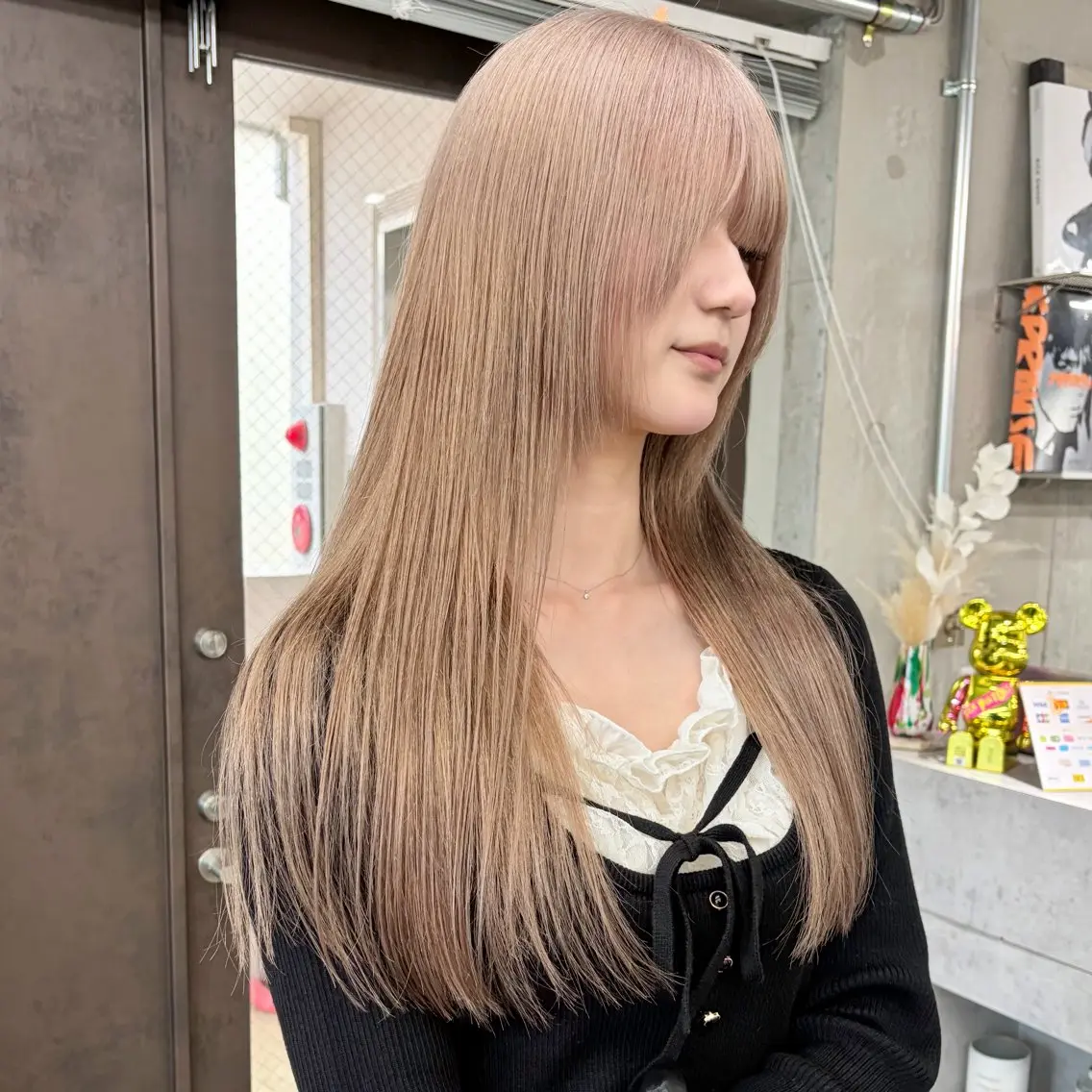 ロング カラー ヘアアレンジ ヘアカラー トリートメント TAKUMA⛓️ヘア × ファッション⛓️のヘアスタイル