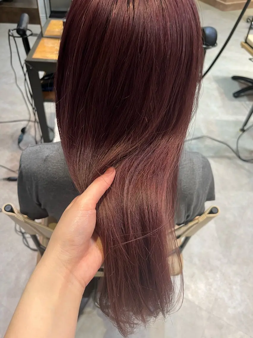 カラー ベージュカラー ピンクカラー ピンクベージュ 無料カットモデル募集 ／ueno aiのヘアスタイル