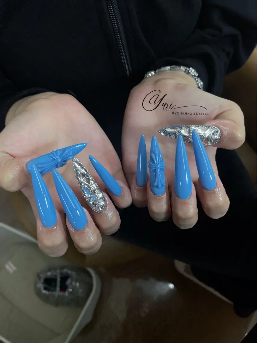 ネイル 長さ出し ガーリー 韓国ネイル 持ち込み ワンホンネイル ハンドネイル YURI NAILのネイルデザイン