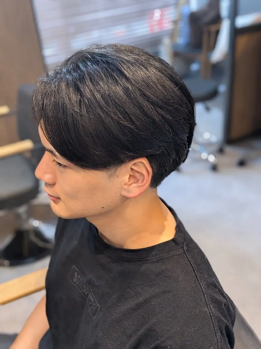メンズ センターパート 星野 美由/メンズカットのヘアスタイル