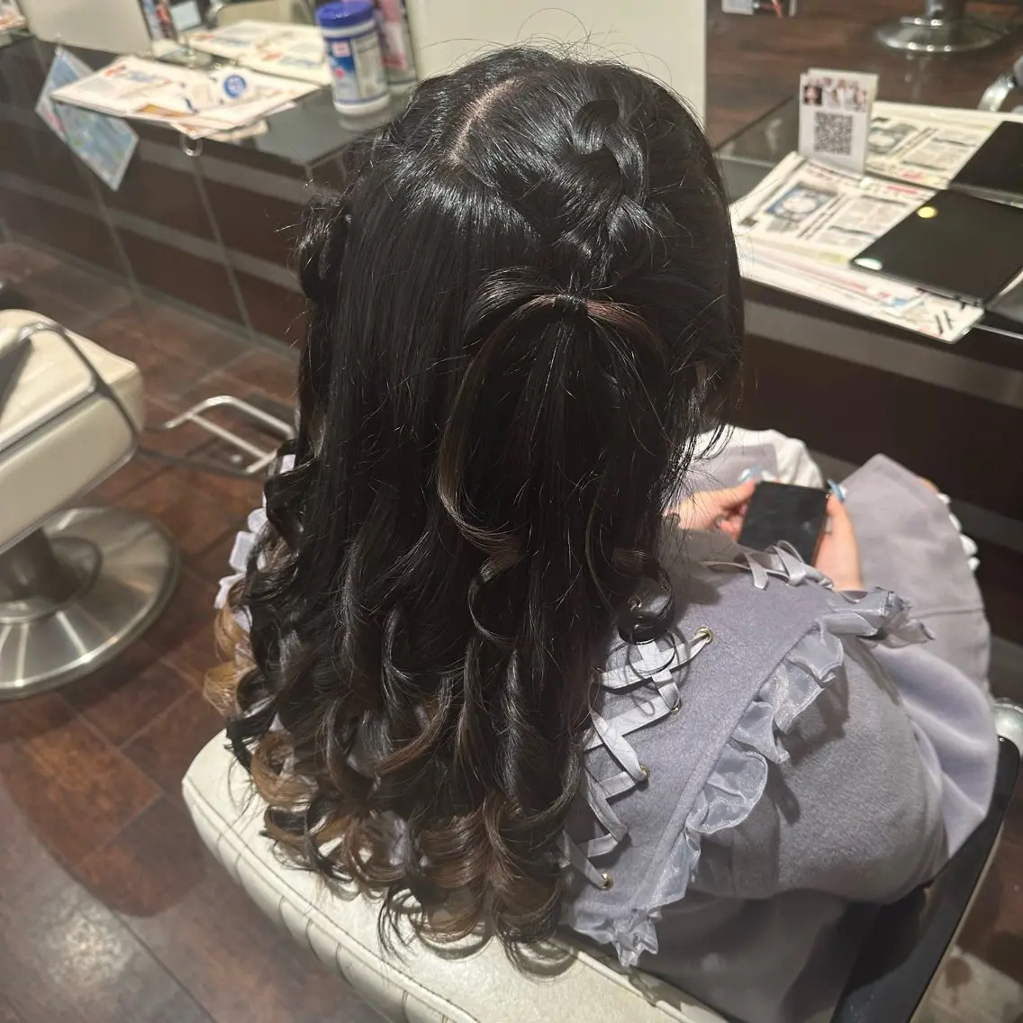 ロング ヘアアレンジ ヘアセット 艶髪/酸性ストレート /髪質改善/内村麻衣のヘアスタイル