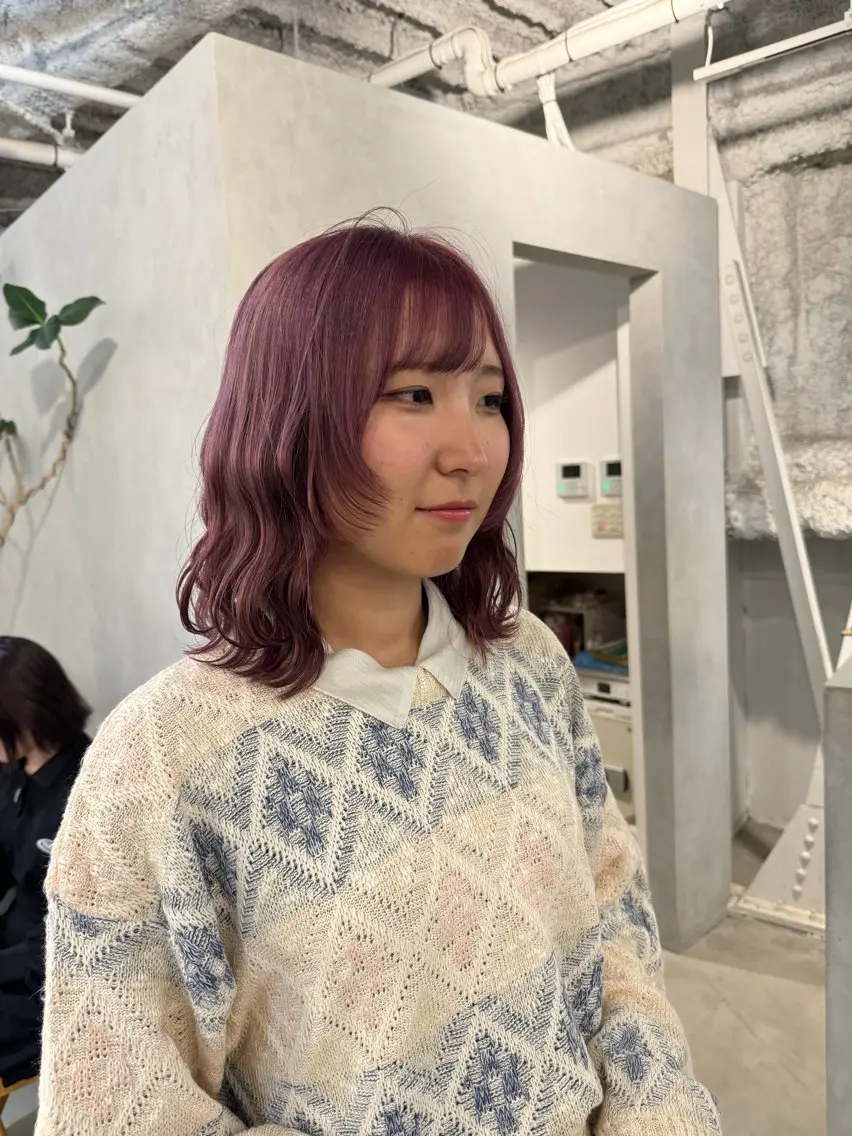 セミロング カット ヘアカラー トリートメント 新宿/顔周りカット +レイヤー=しずく♩のヘアスタイル