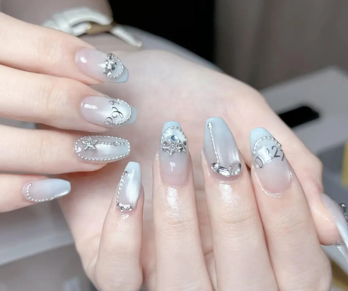 ネイル 成人式 フットネイル ジェルネイル マグネットネイル 大理石ネイル(マーブル) ハンドネイル K.bi_nail ネイル長さ出し専門店のネイルデザイン