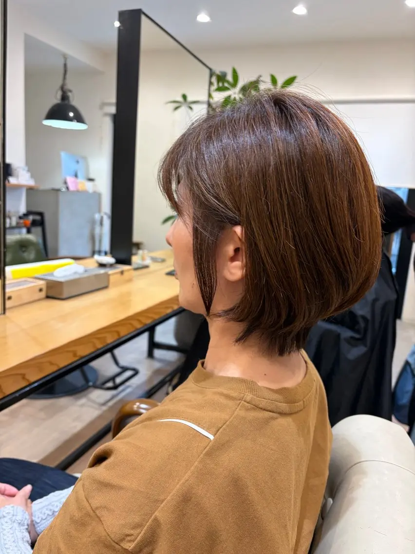 ショート 似合わせ透明感カラー 宇治　ヤマノのヘアスタイル