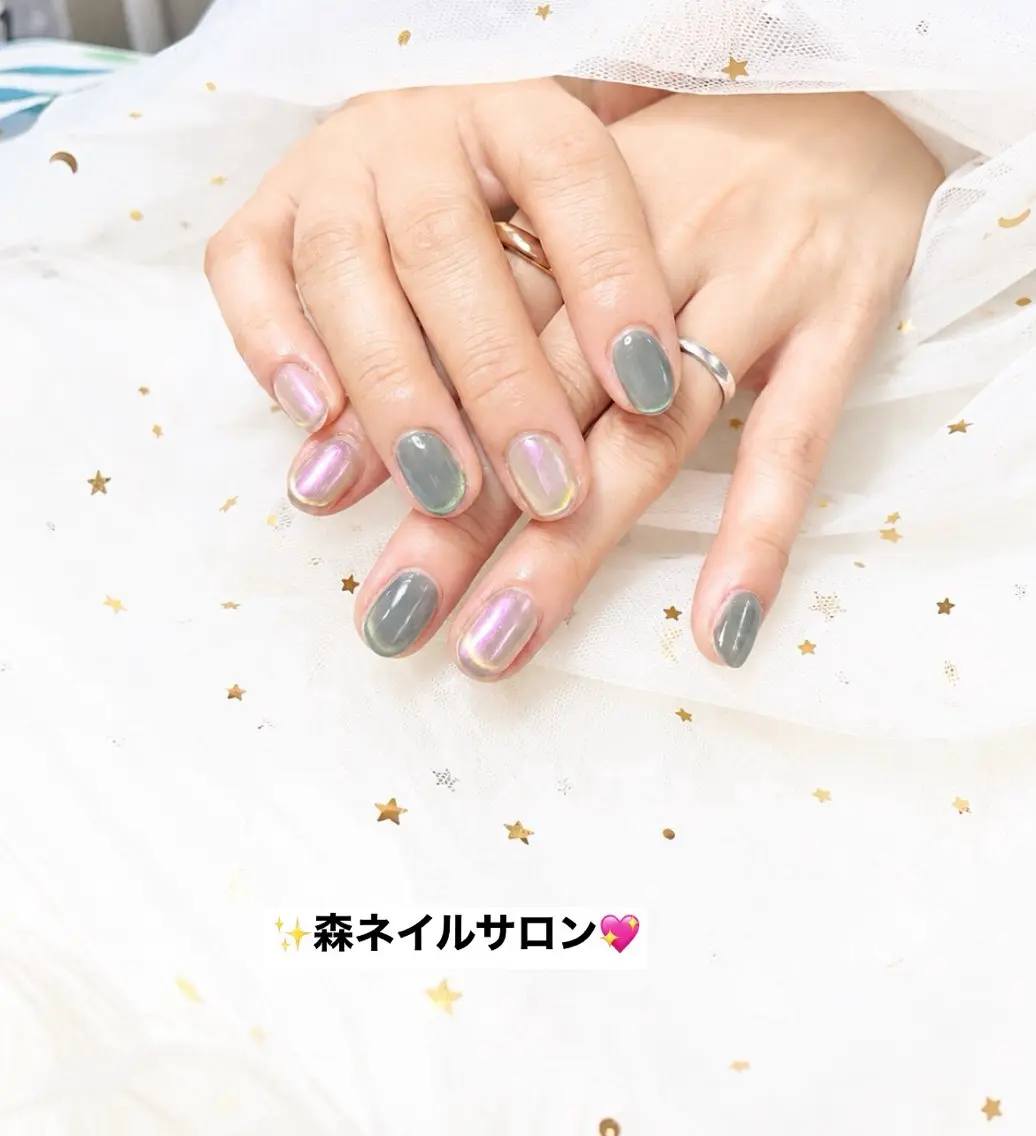 ネイル ハンドネイル 森 ネイル サロンのネイルデザイン